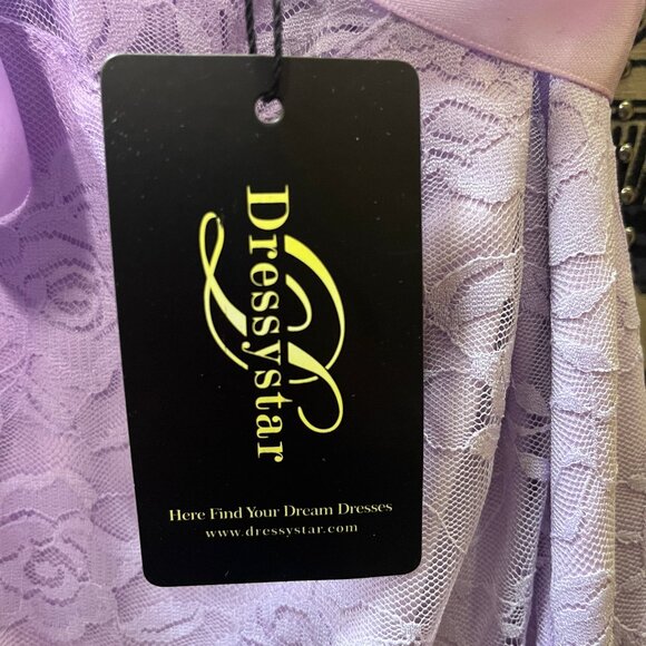 Lilac Dressy Star Lace Short Dress NWT - Picture 3 of 4